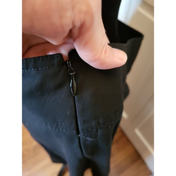 Black A Line Stretch Full Sweep Midi Skirt 10 Riding Skirt Old Money Minimalist - Picture 8 of 8